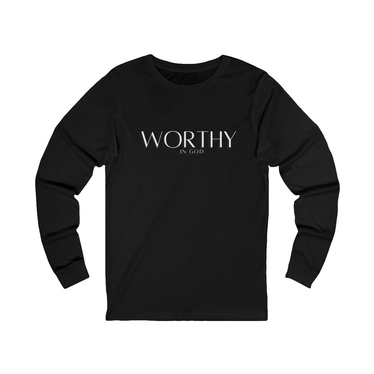 Worthy Signature Long Sleeve Shirt  Christian Faith-Based Apparel