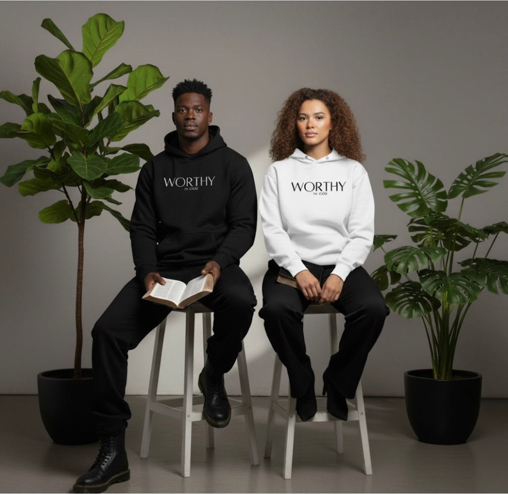 Worthy Hooded Sweatshirt Christian Hoodie Faith Based Apparel